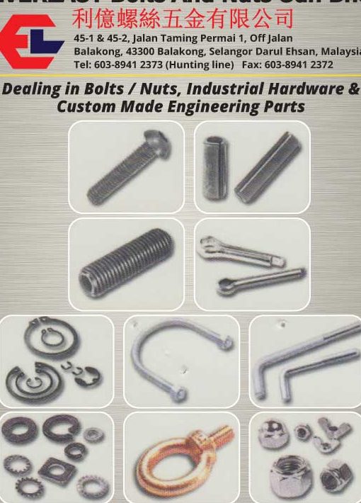 everlast bolts and nuts supplies