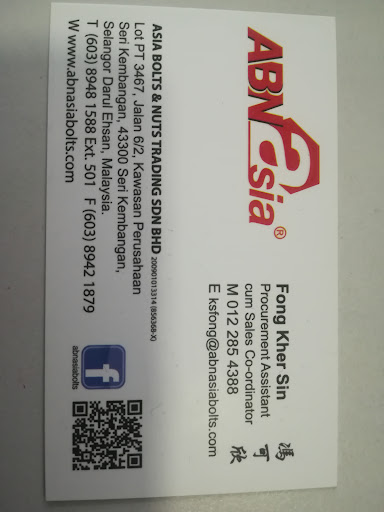 Asia bolts & nuts trading sdn bhd