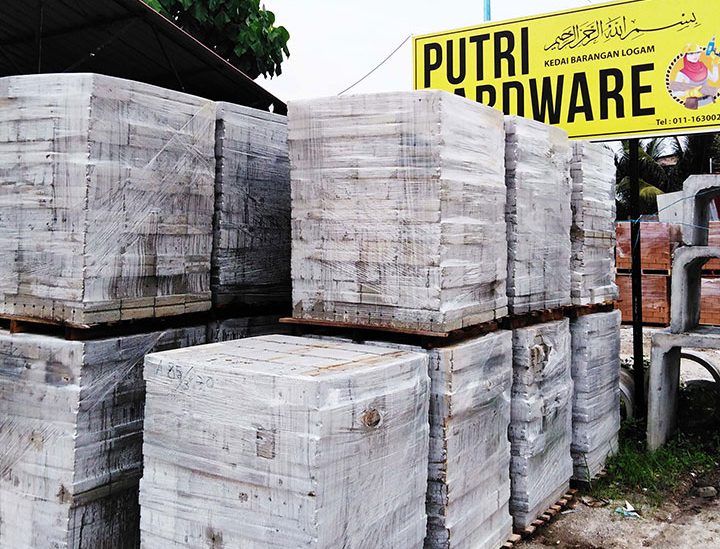 putri hardware batu bata pasir simen kayu besi sungai plong sungai buloh